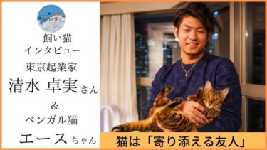 【東京起業家】清水卓実に猫取材｜「猫は寄り添える友人」